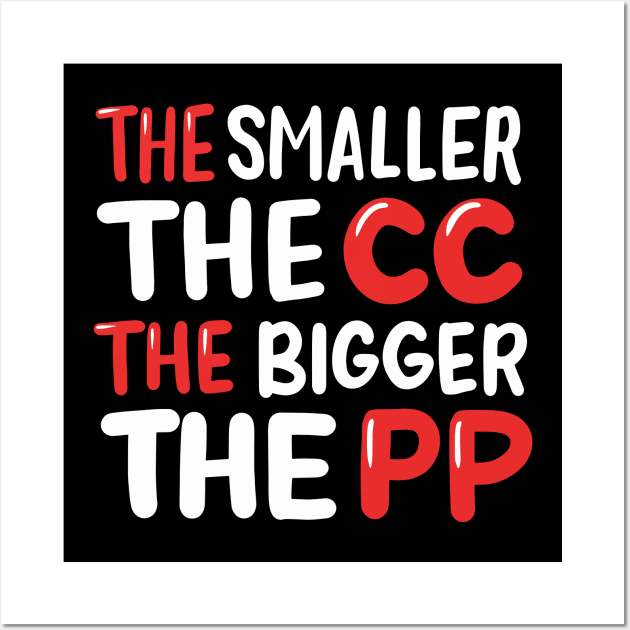 The Smaller The CC The Bigger The PP Wall Art by maxcode